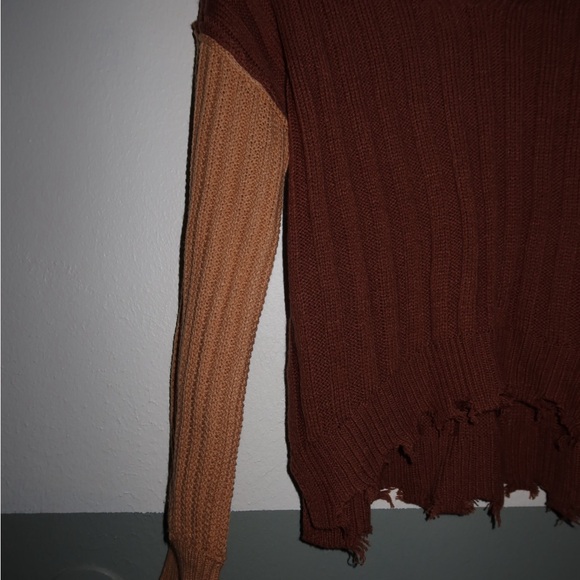 Rue21 Brown Distressed Sweater - Picture 6 of 9